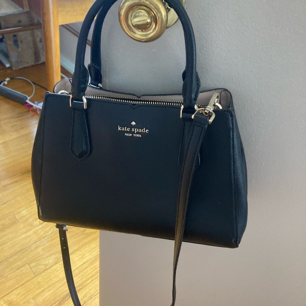 Kate Spade Black Satchel with Gold Hardware